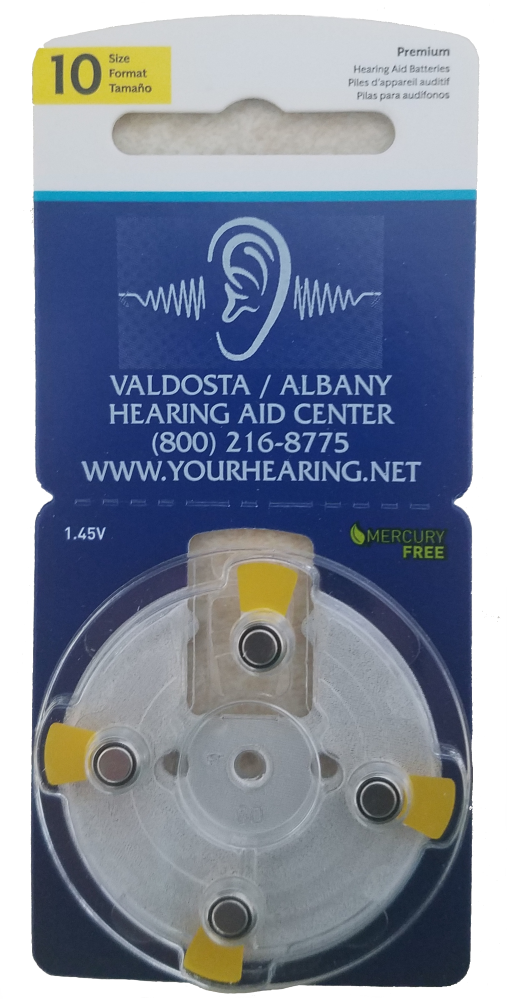 Size 10 Hearing Aid Batteries 4 Pack