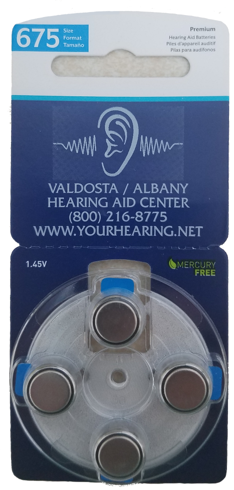 Size 675 Hearing Aid Batteries 4 Pack